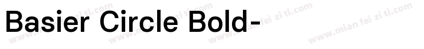 Basier Circle Bold字体转换